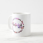 OM Mani padme Summen Kaffeetasse (Vorderseite Links)