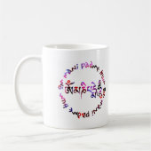 OM Mani padme Summen Kaffeetasse (Links)