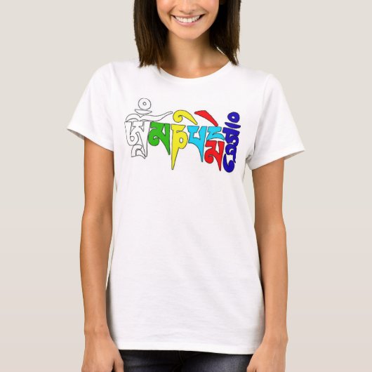 OM Mani padme Summen T-Shirt (Vorderseite)