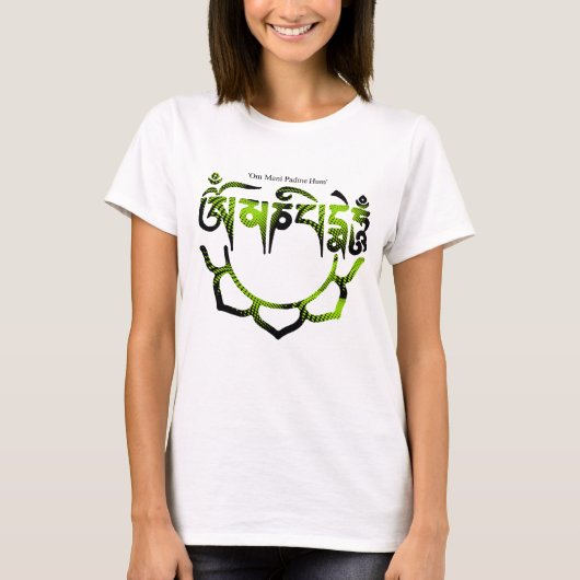 OM Mani padme Summen T-Shirt (Vorderseite)