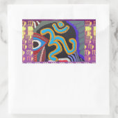 OM Mantra - 108 mal Gesang in Meditation Rechteckiger Aufkleber (Tasche)