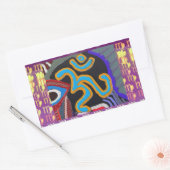 OM Mantra - 108 mal Gesang in Meditation Rechteckiger Aufkleber (Umschlag)