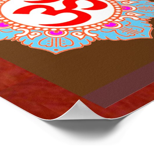 Om Mantra Art: by Navin Joshi, LOWPRICE Geschenke Poster (Ecke)