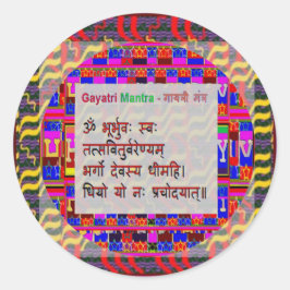 Om Mantra Gayatri Mantra Quadratischer Aufkleber