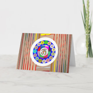 OM MANTRA Gold : Chant Yoga Meditation Feiertagskarte