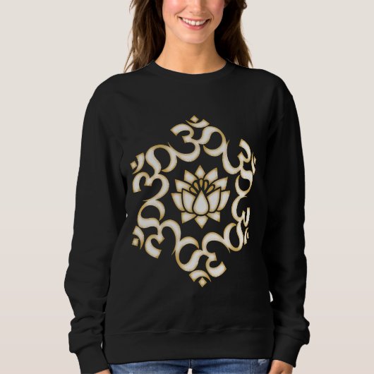 Om Mantra Mandala Lotus Blume Buddhismus Yoga Symb Sweatshirt (Vorderseite)