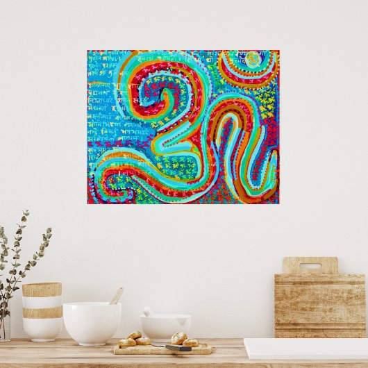 OM MANTRA: Om 108 mal und andere Mantras Poster (Küche)