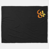 Om Mantra Symbol Blanket Gold Sun Meditation Yoga Fleecedecke (Vorderseite (Horizontal))
