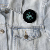 Om, Mantra, Symbol, Mandala, Lotusblume, Buddhismu Button (Beispiel)