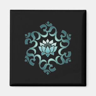 Om, Mantra, Symbol, Mandala, Lotusblume, Buddhismu Magnet