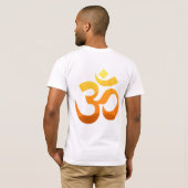 Om Mantra Symbol Meditation Yoga Back Design T-Shirt (Schwarz voll)