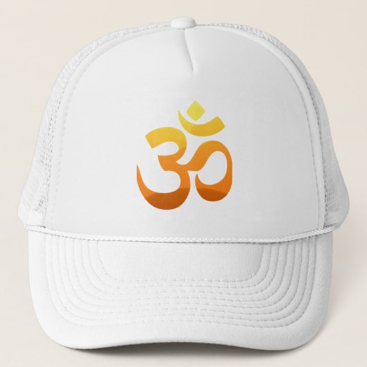 Om Mantra Symbol Mens Womens Unisex Baseball Truckerkappe (Vorderseite)