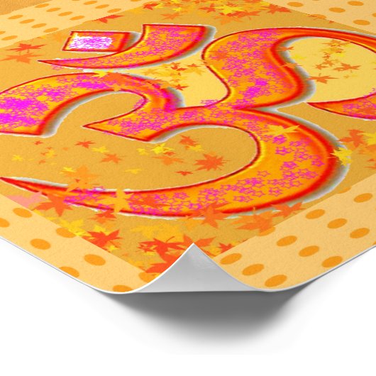 OM Mantra Symbol: OMMANTRA Poster (Ecke)