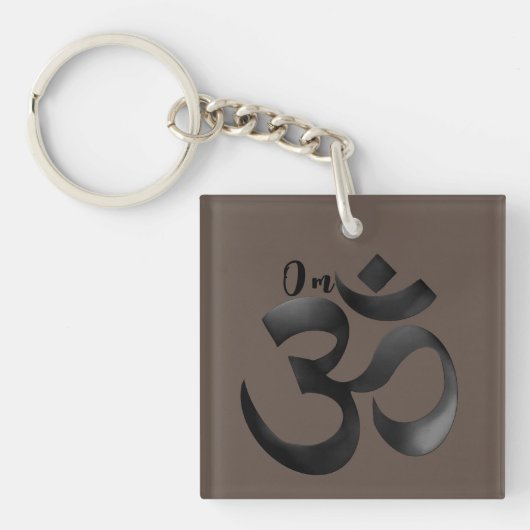Om Mantra Symbol Zitat Personalisiert Bronze rot Schlüsselanhänger (Vorderseite)