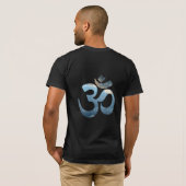 Om Mantra Yoga Mens Doppelseitiges Schwarzes T-Shirt (Schwarz voll)