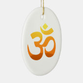 Om Mantra Zen Yoga Symbol Asana Gold Sun Relax Keramik Ornament (Rechts)