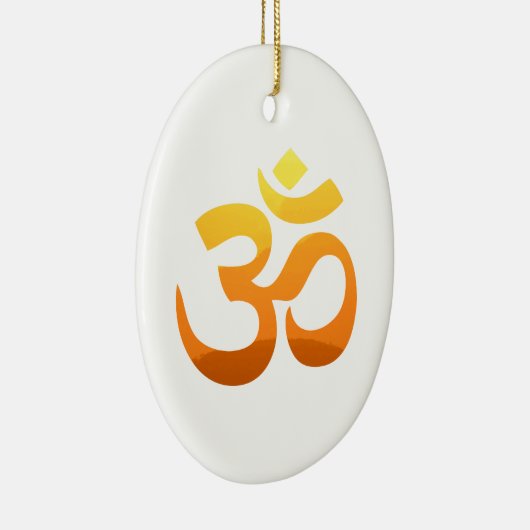 Om Mantra Zen Yoga Symbol Asana Gold Sun Relax Keramik Ornament (Rechts)