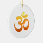 Om Mantra Zen Yoga Symbol Gold Sun Asana Relax Keramik Ornament (Rechts)