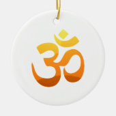 Om Mantra Zen Yoga Symbol Gold Sun Asana Relax Keramik Ornament (Vorne)
