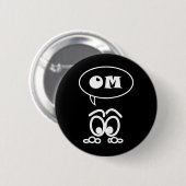 OM Meditation Funny Button (Vorne & Hinten)
