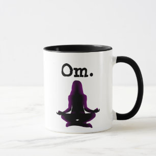 Om Meditation Yoga Frau Kaffee Tasse