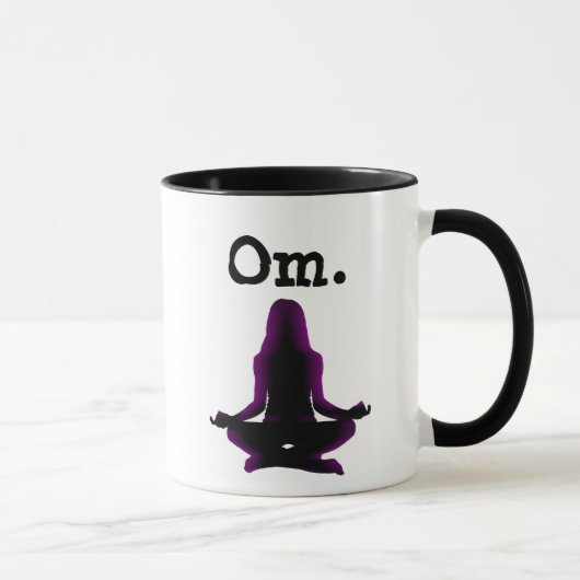 Om Meditation Yoga Frau Kaffee Tasse (Rechts)