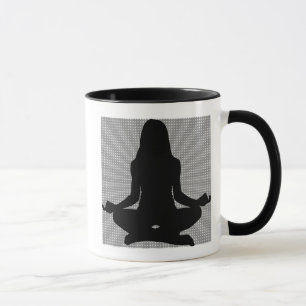 Om Meditation Yoga Frau Kaffee Tasse