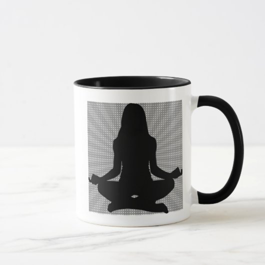 Om Meditation Yoga Frau Kaffee Tasse (Rechts)