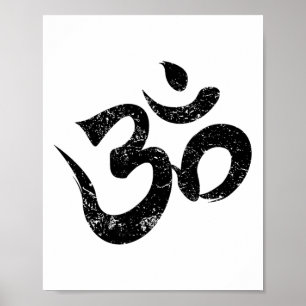 Om Meditations-Shirt Spirituell Indisches Yoga-Sym Poster