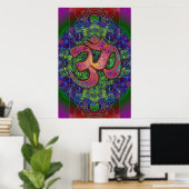 Om Metatrons Cube Mandala Poster (Heimbüro)