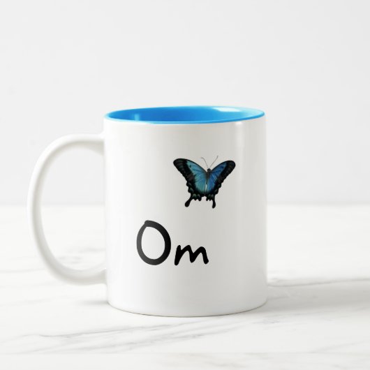 Om mit Schmetterling - Tasse (Links)