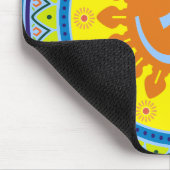 OM mit traditioneller indischer Art Mandana Mousepad (Ecke)
