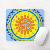 OM mit traditioneller indischer Art Mandana Mousepad (Mit Mouse)