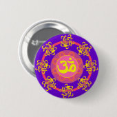 Om mit Wirbel und Farben! Button (Vorne & Hinten)
