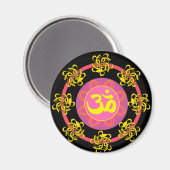 Om mit Wirbel und Farben! Magnet (Vorderseite/Rückseite)