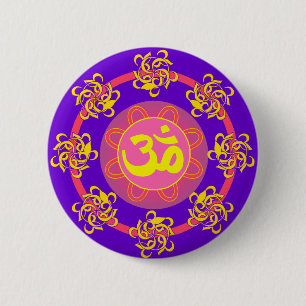 Om mit Wirbeln und Farben! Button