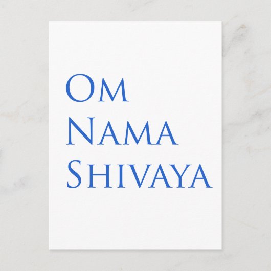Om Nama Shivaya Postkarte (Vorderseite)