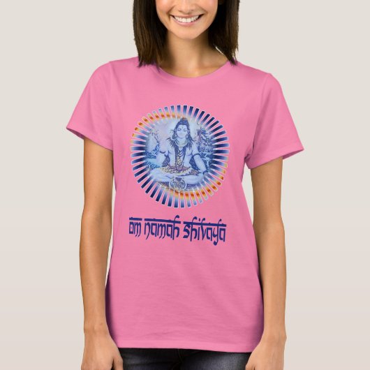 Om Namah Shivaya (dunkle Schrift) T-Shirt (Vorderseite)