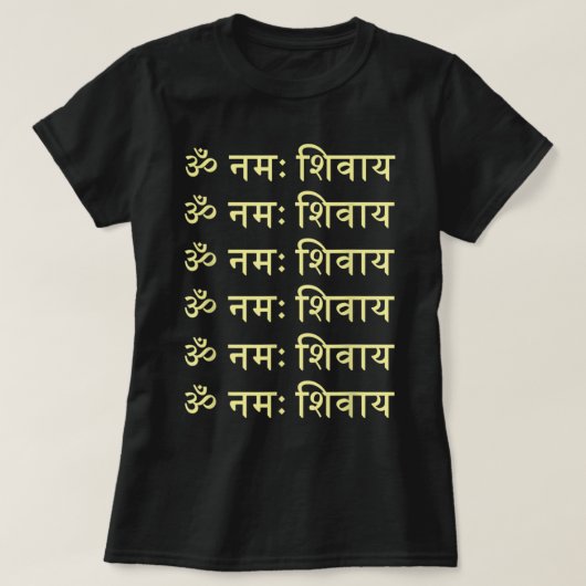 Om Namah Shivaya Hindi Sanskrit Mantra Aum Namo Sh T-Shirt (Design vorne)