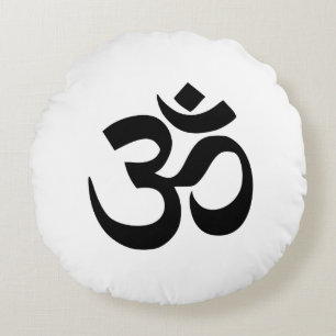 Om Namah Shivaya Om Shanti Om Om Symbol ॐ Friede Rundes Kissen
