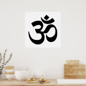 Om Namah Shivaya Om Shanti Om Om Symbol ॐ Frieden Poster (Küche)