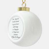 Om Namaste Friedensgebet Keramik Kugel-Ornament (Rechts)