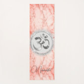 OM Namaste Pink Marble Yogamatte (Vorderseite)