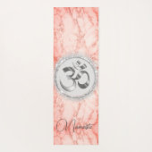 OM Namaste Pink Marble Yogamatte (Rückseite)