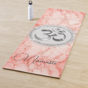 OM Namaste Pink Marble Yogamatte