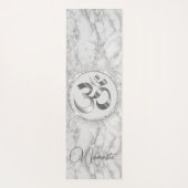 OM Namaste Silver Marble Glitzer Elegant Yogamatte (Rückseite)
