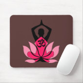 OM Namaste Spirituelle Lotus Blume Yoga in Umber Mousepad (Mit Mouse)