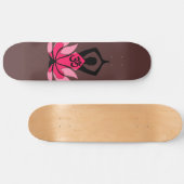 OM Namaste Spirituelle Lotus Blume Yoga in Umber Skateboard (Horizontal)