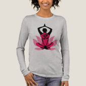 OM Namaste Spirituelle Lotus Blume Yoga in Umber Tri-Blend Shirt (Vorderseite)