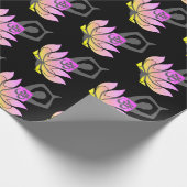 OM Namaste Spirituelle Lotus Blume Yoga Pose Geschenkpapier (Ecke)